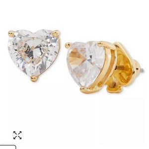 Kate Spade Shining Heart-Shaped Zircon Heart Crystals Stud Women's Earrings New